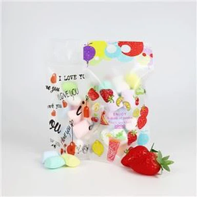 Marshmallow Frosted Texture PE Zipper Bag