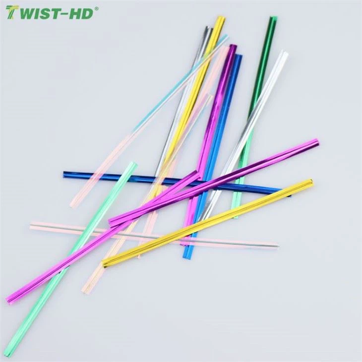 Competitive Price 8 cm 10 cm Golden Pre-cut Metallic Bread Bag Twist Tie Competitive Price 8 cm 10 cm Golden Pre-cut Metallic Bread Bag Twist Tie